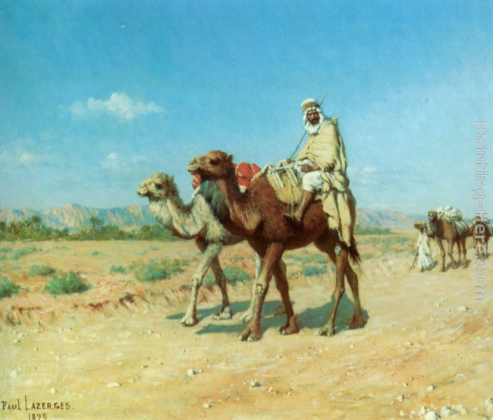 In the Desert painting - Jean Baptiste Paul Lazerges In the Desert art painting